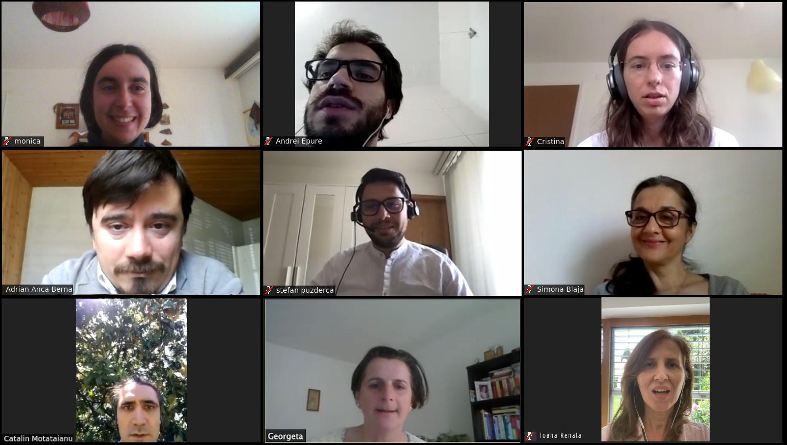 Poza repetitie de psaltica pe Zoom